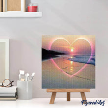 Carica l'immagine nel visualizzatore di Gallery, Diamond Painting - Cuore Sulla Spiaggia