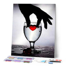 Carica l'immagine nel visualizzatore di Gallery, Diamond Painting - Cuore In Un Bicchiere