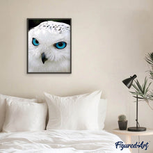 Carica l'immagine nel visualizzatore di Gallery, Diamond Painting - Gufo Con Gli Occhi Azzurri