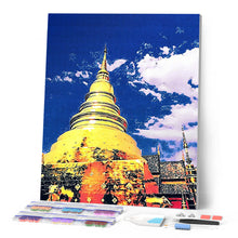 Carica l'immagine nel visualizzatore di Gallery, Diamond Painting - Tempio di Chiangmai 40x50cm tela già incorniciata
