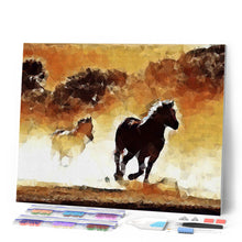 Carica l'immagine nel visualizzatore di Gallery, Diamond Painting - Cavalli in azione