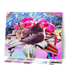Carica l'immagine nel visualizzatore di Gallery, Diamond Painting - Gatto a carnevale