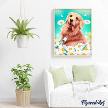 Carica l'immagine nel visualizzatore di Gallery, Diamond Painting - Golden Retriever gioioso