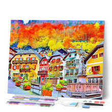 Carica l'immagine nel visualizzatore di Gallery, Diamond Painting - Villaggio svizzero colorato