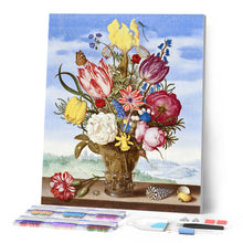 Carica l'immagine nel visualizzatore di Gallery, Diamond Painting - Bouquet di fiori su una sporgenza, di Ambrosius Bosschaert