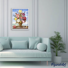Carica l'immagine nel visualizzatore di Gallery, Diamond Painting - Bouquet di fiori su una sporgenza, di Ambrosius Bosschaert