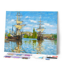 Carica l'immagine nel visualizzatore di Gallery, Diamond Painting - Navi a cavallo sulla Senna a Rouen - Monet
