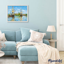 Carica l'immagine nel visualizzatore di Gallery, Diamond Painting - Navi a cavallo sulla Senna a Rouen - Monet