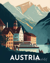 Carica l'immagine nel visualizzatore di Gallery, Diamond Painting - Poster di viaggio a Hallstatt