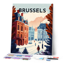 Carica l'immagine nel visualizzatore di Gallery, Diamond Painting - Poster di viaggio a Bruxelles