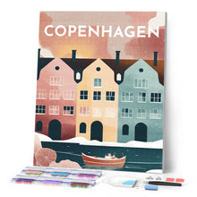 Carica l'immagine nel visualizzatore di Gallery, Diamond Painting - Poster di viaggio a Copenaghen