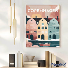 Carica l'immagine nel visualizzatore di Gallery, Diamond Painting - Poster di viaggio a Copenaghen