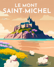 Carica l'immagine nel visualizzatore di Gallery, Diamond Painting - Poster di viaggio a Mont Saint-Michel 40x50cm tela già incorniciata