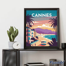 Carica l'immagine nel visualizzatore di Gallery, Diamond Painting - Poster di viaggio a Cannes