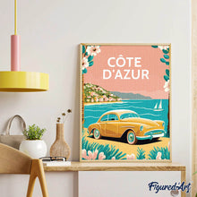 Carica l'immagine nel visualizzatore di Gallery, Diamond Painting - Poster di viaggio in Costa Azzurra