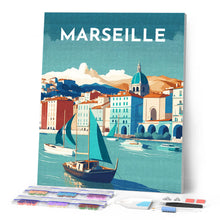 Carica l'immagine nel visualizzatore di Gallery, Diamond Painting - Poster di viaggio a Marsiglia