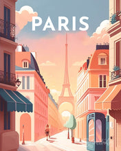 Carica l'immagine nel visualizzatore di Gallery, Diamond Painting - Poster di viaggio a Parigi 40x50cm tela già incorniciata
