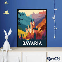 Carica l'immagine nel visualizzatore di Gallery, Diamond Painting - Poster di viaggio in Baviera