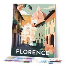 Carica l'immagine nel visualizzatore di Gallery, Diamond Painting - Poster di viaggio a Firenze