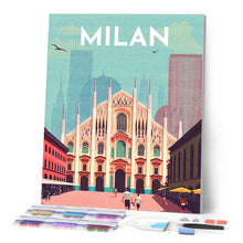 Carica l'immagine nel visualizzatore di Gallery, Diamond Painting - Poster di viaggio a Milano