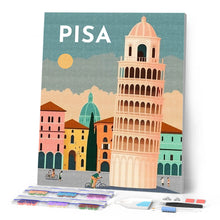 Carica l'immagine nel visualizzatore di Gallery, Diamond Painting - Poster di viaggio a Pisa