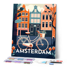 Carica l'immagine nel visualizzatore di Gallery, Diamond Painting - Poster di viaggio ad Amsterdam