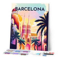 Carica l'immagine nel visualizzatore di Gallery, Diamond Painting - Poster di viaggio a Barcellona