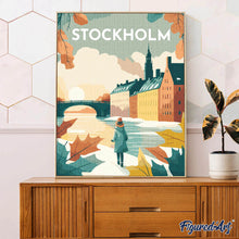 Carica l'immagine nel visualizzatore di Gallery, Diamond Painting - Poster di viaggio a Stoccolma