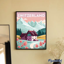 Carica l'immagine nel visualizzatore di Gallery, Diamond Painting - Poster di viaggio a Lucerna