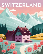 Carica l'immagine nel visualizzatore di Gallery, Diamond Painting - Poster di viaggio a Lucerna