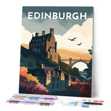 Carica l'immagine nel visualizzatore di Gallery, Diamond Painting - Poster di viaggio a Edimburgo