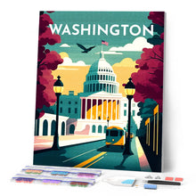 Carica l'immagine nel visualizzatore di Gallery, Diamond Painting - Poster di viaggio a Washington