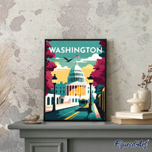 Carica l'immagine nel visualizzatore di Gallery, Diamond Painting - Poster di viaggio a Washington