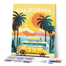 Carica l'immagine nel visualizzatore di Gallery, Diamond Painting - Poster di viaggio in California