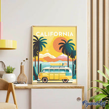 Carica l'immagine nel visualizzatore di Gallery, Diamond Painting - Poster di viaggio in California