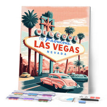 Carica l'immagine nel visualizzatore di Gallery, Diamond Painting - Poster di viaggio a Las Vegas