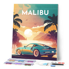 Carica l'immagine nel visualizzatore di Gallery, Diamond Painting - Poster di viaggio a Malibu