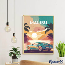 Carica l'immagine nel visualizzatore di Gallery, Diamond Painting - Poster di viaggio a Malibu