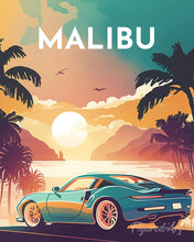 Carica l'immagine nel visualizzatore di Gallery, Diamond Painting - Poster di viaggio a Malibu