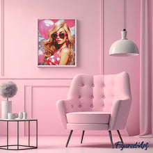 Carica l'immagine nel visualizzatore di Gallery, Diamond Painting - Diva con Palloncini Rosa