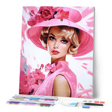 Carica l'immagine nel visualizzatore di Gallery, Diamond Painting - Diva con Cappello Rosa