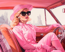 Carica l'immagine nel visualizzatore di Gallery, Diamond Painting - Diva nella sua Macchina Rosa