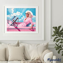 Carica l'immagine nel visualizzatore di Gallery, Diamond Painting - Diva in Auto Rosa Retrò