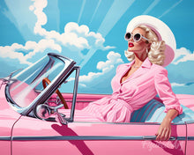 Carica l'immagine nel visualizzatore di Gallery, Diamond Painting - Diva in Auto Rosa Retrò