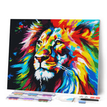 Carica l'immagine nel visualizzatore di Gallery, Diamond Painting - Leone Astratto Colorato