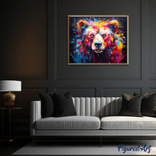 Carica l'immagine nel visualizzatore di Gallery, Diamond Painting - Orso Astratto Colorato