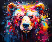 Carica l'immagine nel visualizzatore di Gallery, Diamond Painting - Orso Astratto Colorato