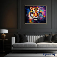 Carica l'immagine nel visualizzatore di Gallery, Diamond Painting - Tigre Astratta Colorata