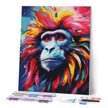 Carica l'immagine nel visualizzatore di Gallery, Diamond Painting - Babbuino Astratto Colorato