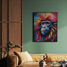 Carica l'immagine nel visualizzatore di Gallery, Diamond Painting - Babbuino Astratto Colorato